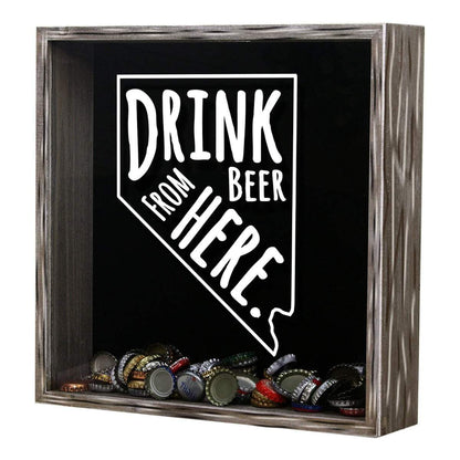 Nevada Drink Beer From Here Beer Cap Shadow Box