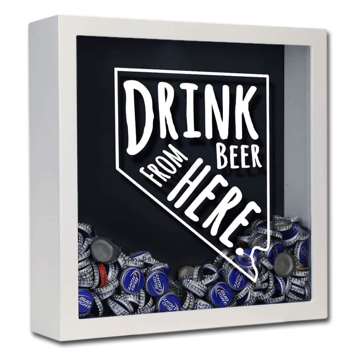 Nevada Drink Beer From Here Beer Cap Shadow Box