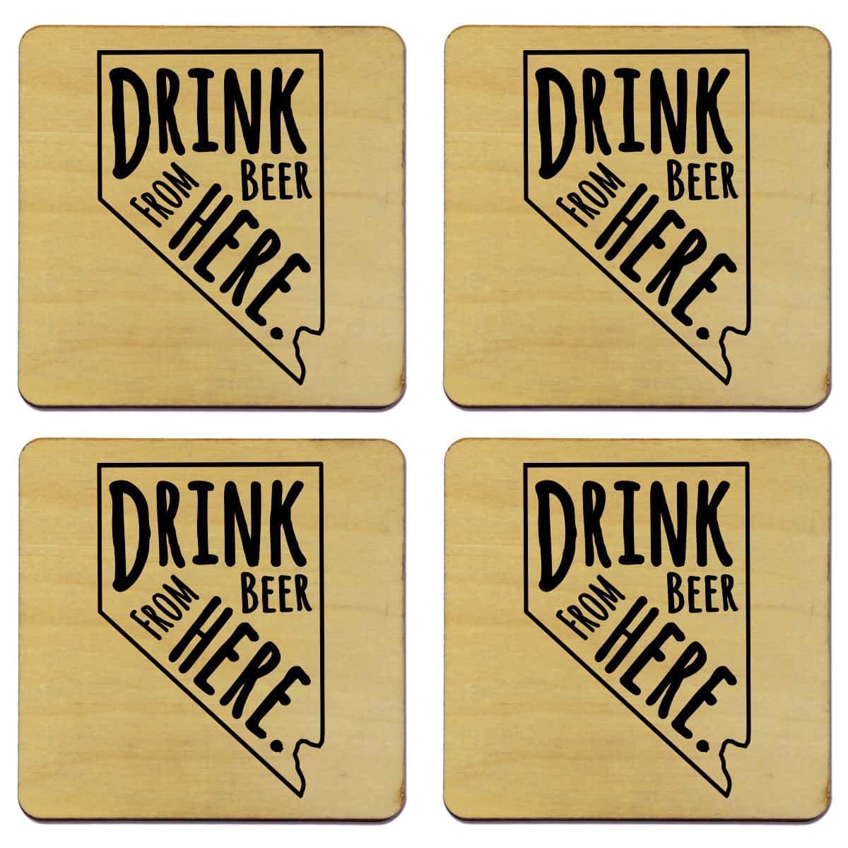 Nevada Drink Beer From Here Coasters
