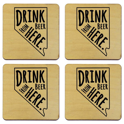 Nevada Drink Beer From Here Coasters