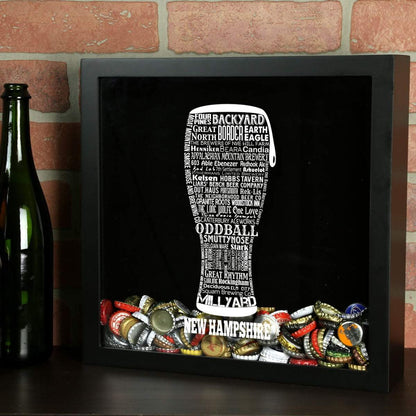 New Hampshire Beer Typography Shadow Box