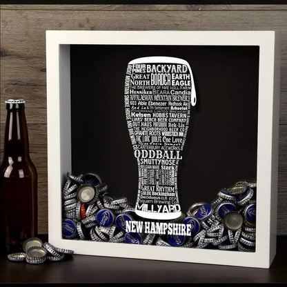 New Hampshire Beer Typography Shadow Box
