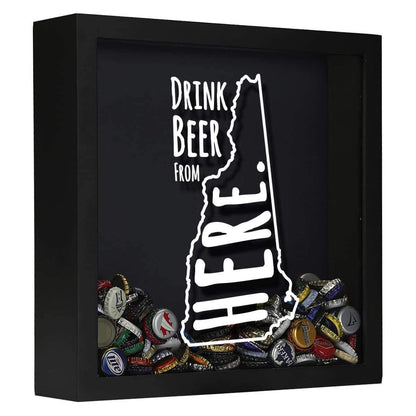 New Hampshire Drink Beer From Here Beer Cap Shadow Box