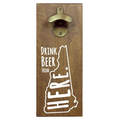 New Hampshire Drink Beer From Here Cap Catching Magnetic Bottle Opener
