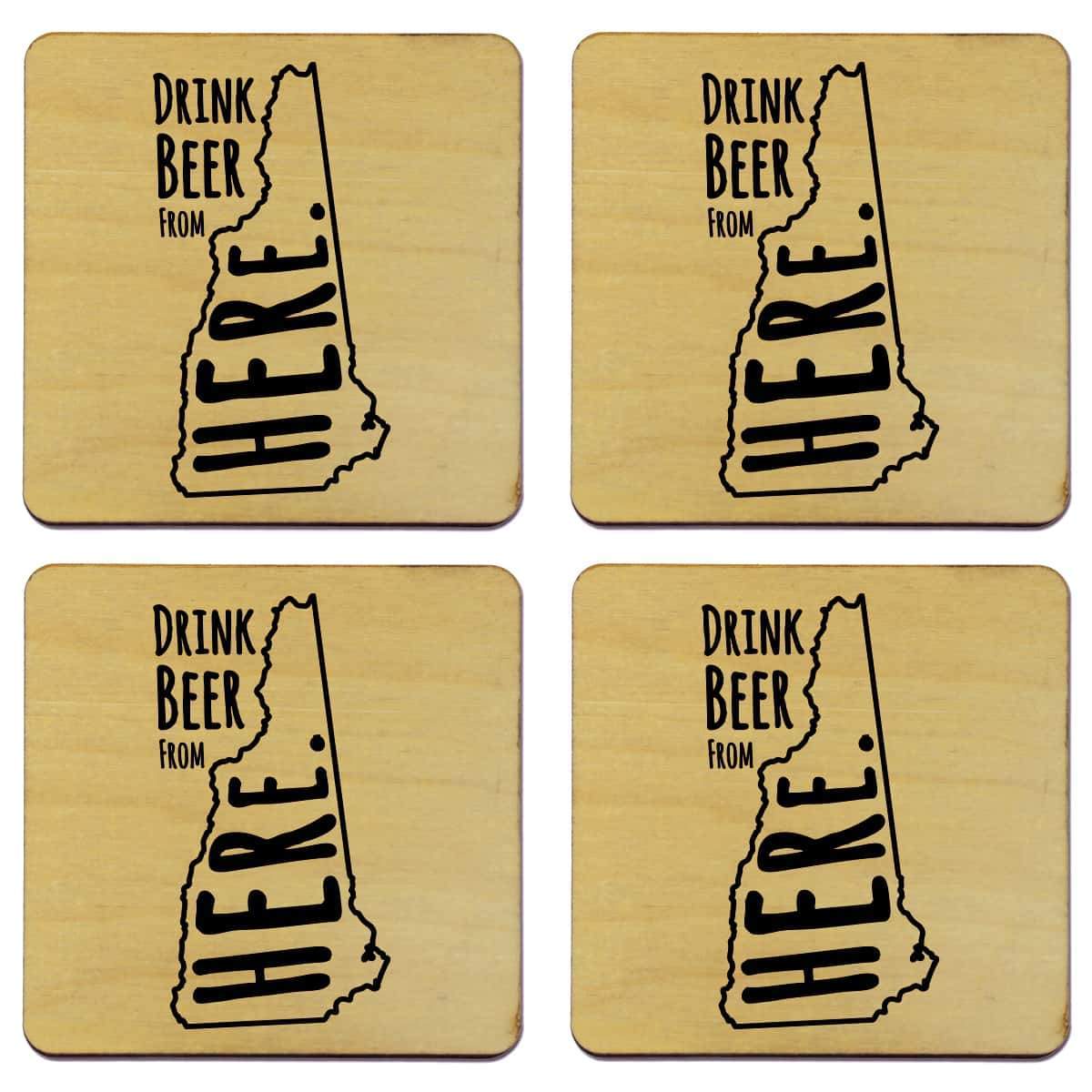 New Hampshire Drink Beer From Here Coasters