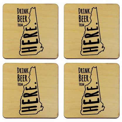 New Hampshire Drink Beer From Here Coasters