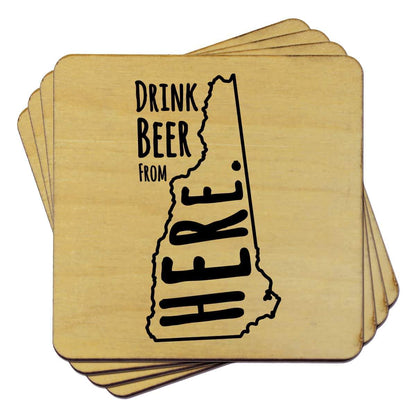 New Hampshire Drink Beer From Here Coasters