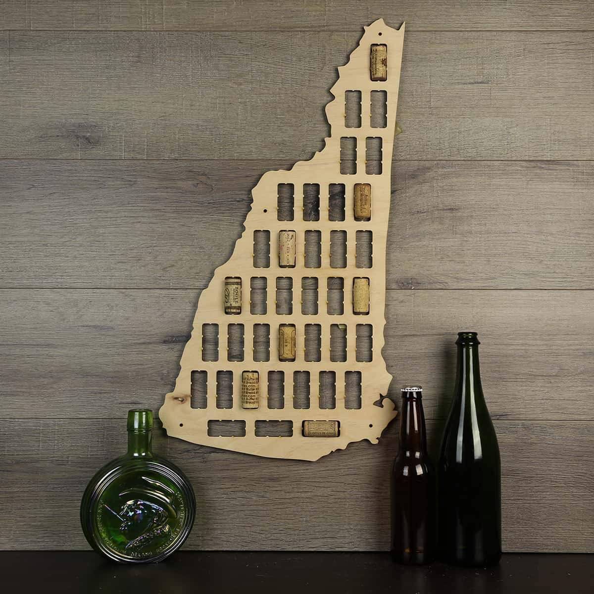 New Hampshire Wine Cork Map