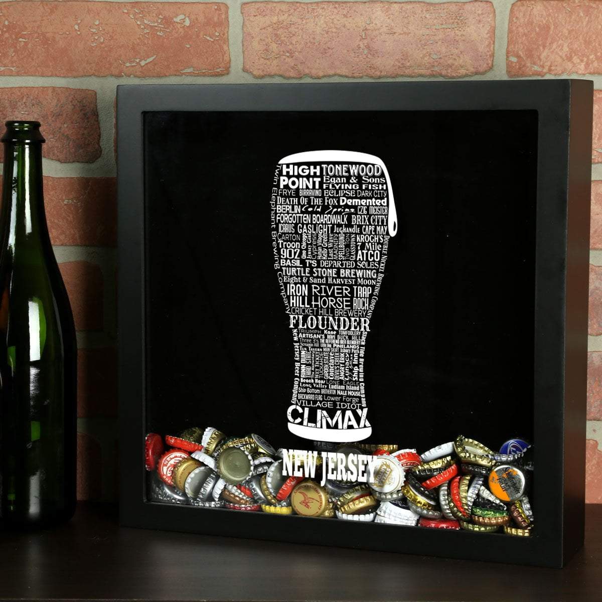New Jersey Beer Typography Shadow Box