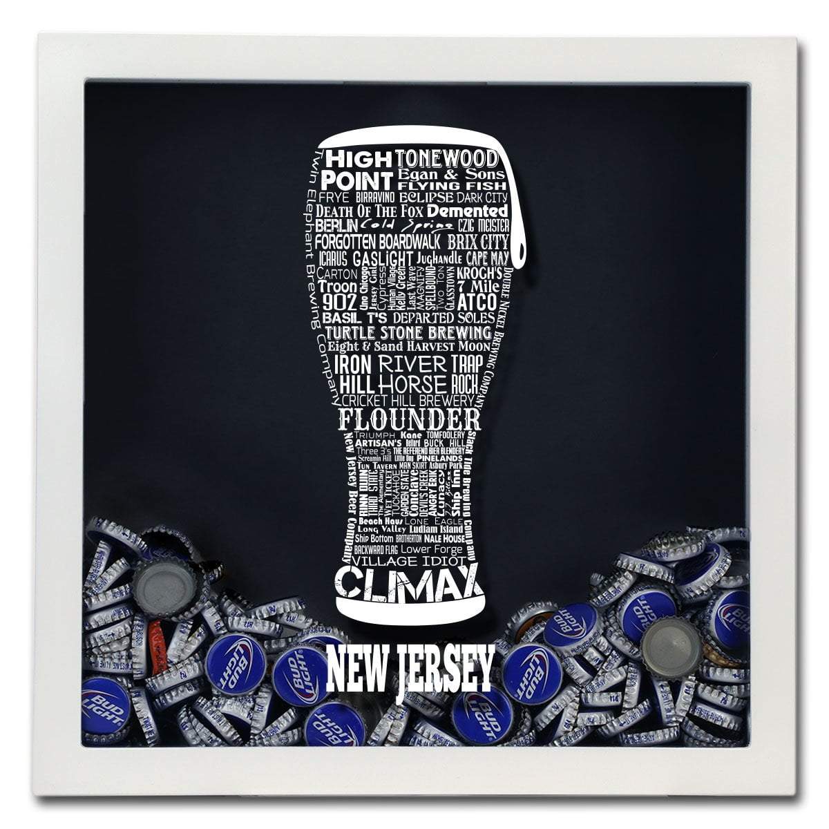 New Jersey Beer Typography Shadow Box