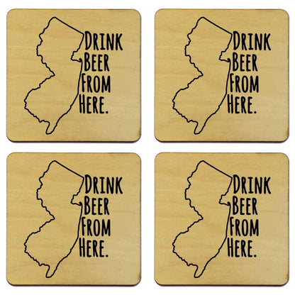 New Jersey Drink Beer From Here Coasters