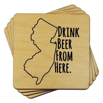 New Jersey Drink Beer From Here Coasters