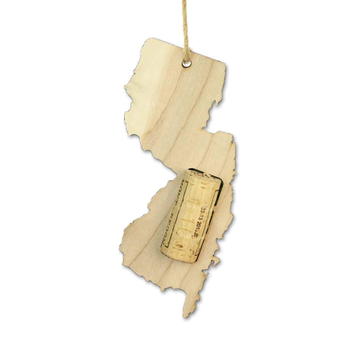 New Jersey Wine Cork Holder Ornaments