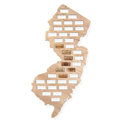 New Jersey Wine Cork Map
