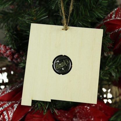 New Mexico Beer Cap Map Ornaments