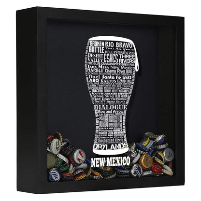 New Mexico Beer Typography Shadow Box