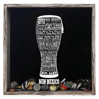New Mexico Beer Typography Shadow Box