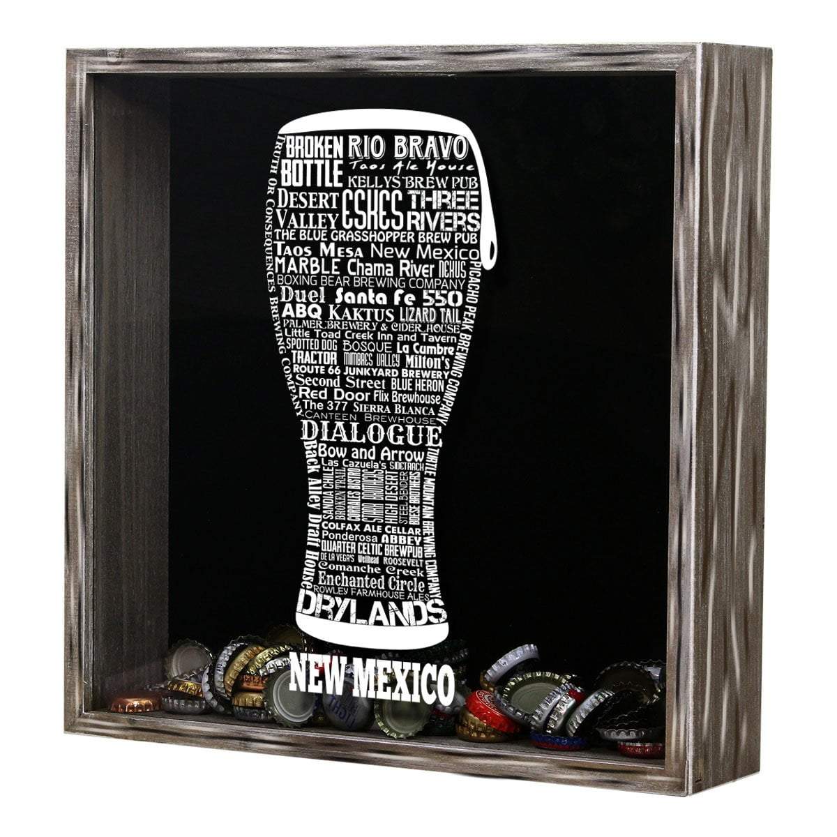 New Mexico Beer Typography Shadow Box