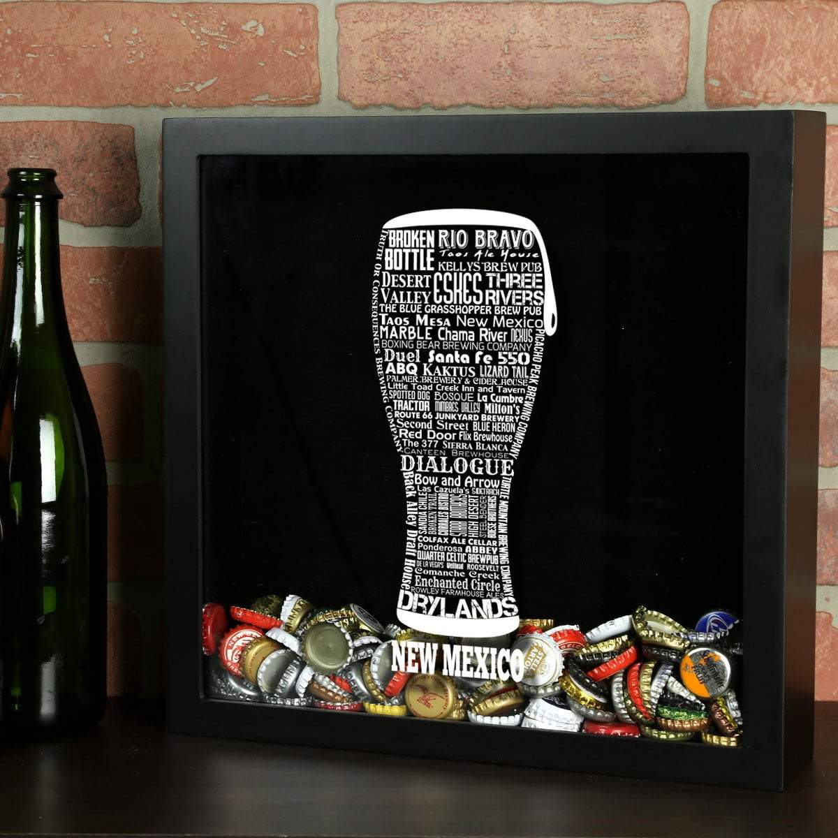 New Mexico Beer Typography Shadow Box