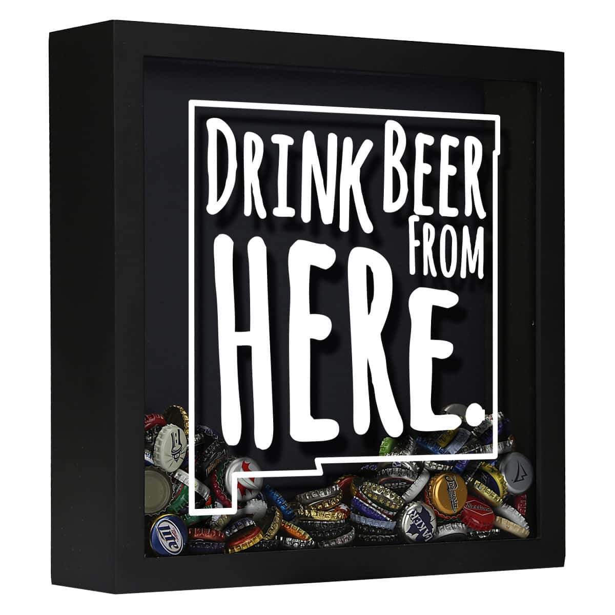New Mexico Drink Beer From Here Beer Cap Shadow Box