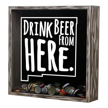 New Mexico Drink Beer From Here Beer Cap Shadow Box