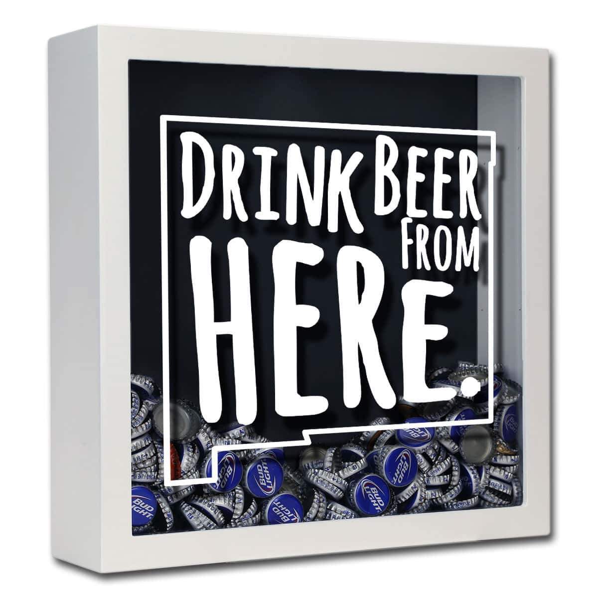 New Mexico Drink Beer From Here Beer Cap Shadow Box