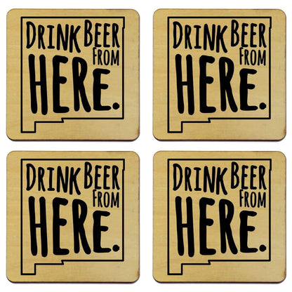 New Mexico Drink Beer From Here Coasters