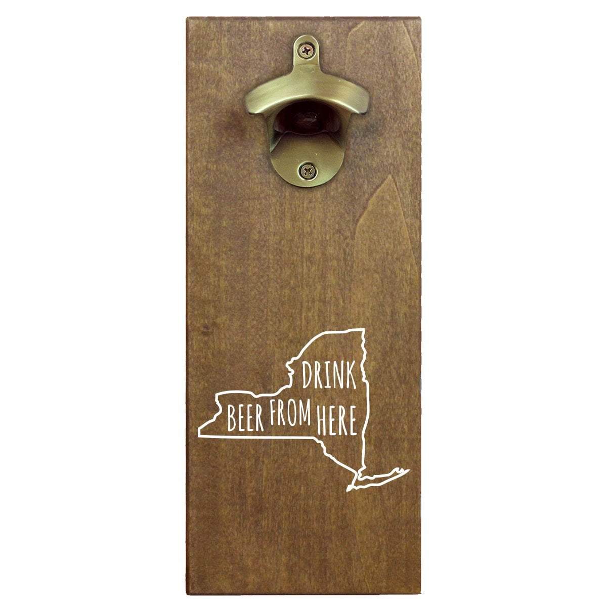 New York Drink Beer From Here Cap Catching Magnetic Bottle Opener