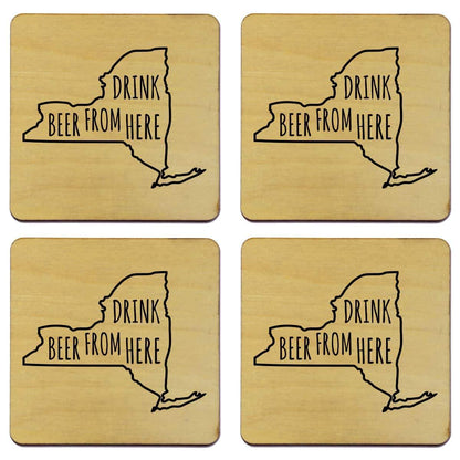 New York Drink Beer From Here Coasters