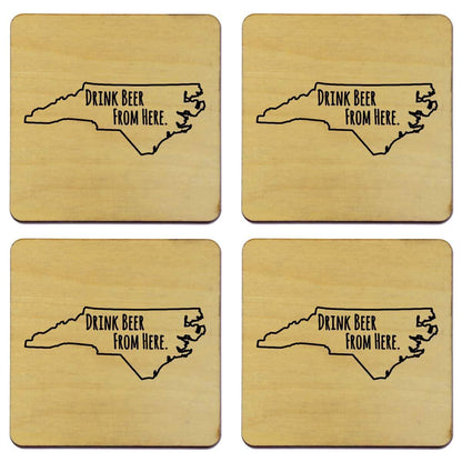North Carolina Drink Beer From Here Coasters
