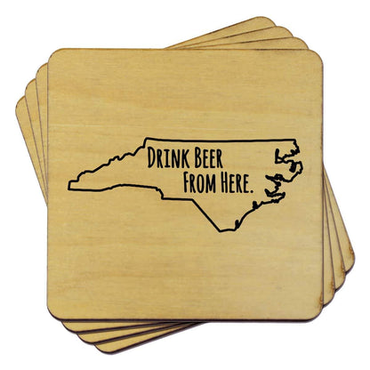 North Carolina Drink Beer From Here Coasters