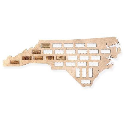 North Carolina Wine Cork Map