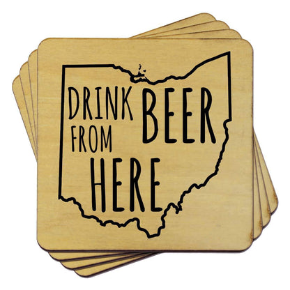 Ohio Drink Beer From Here Coasters