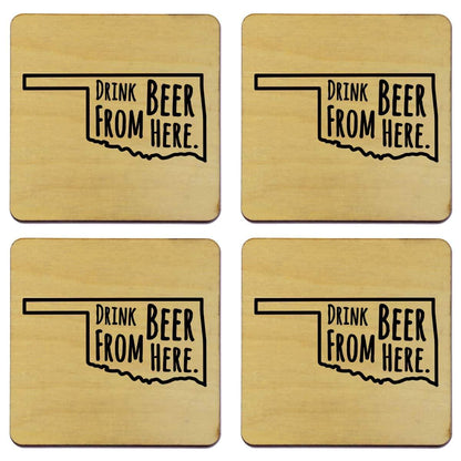 Oklahoma Drink Beer From Here Coasters