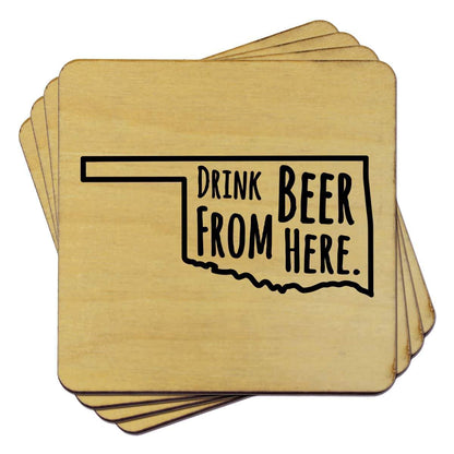 Oklahoma Drink Beer From Here Coasters
