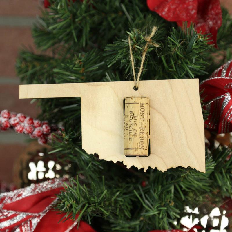 Oklahoma Wine Cork Holder Ornaments