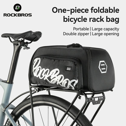 Bike Rear Rack Bag One-Piece Foldable 11L-15L