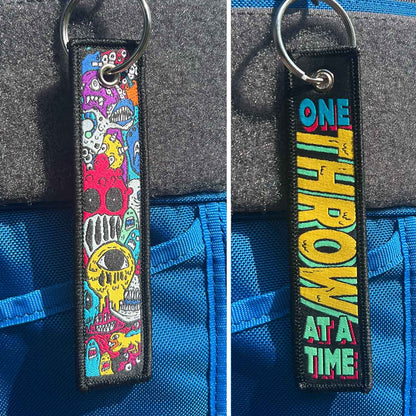 One Throw Disc Golf Fabric Keychain®