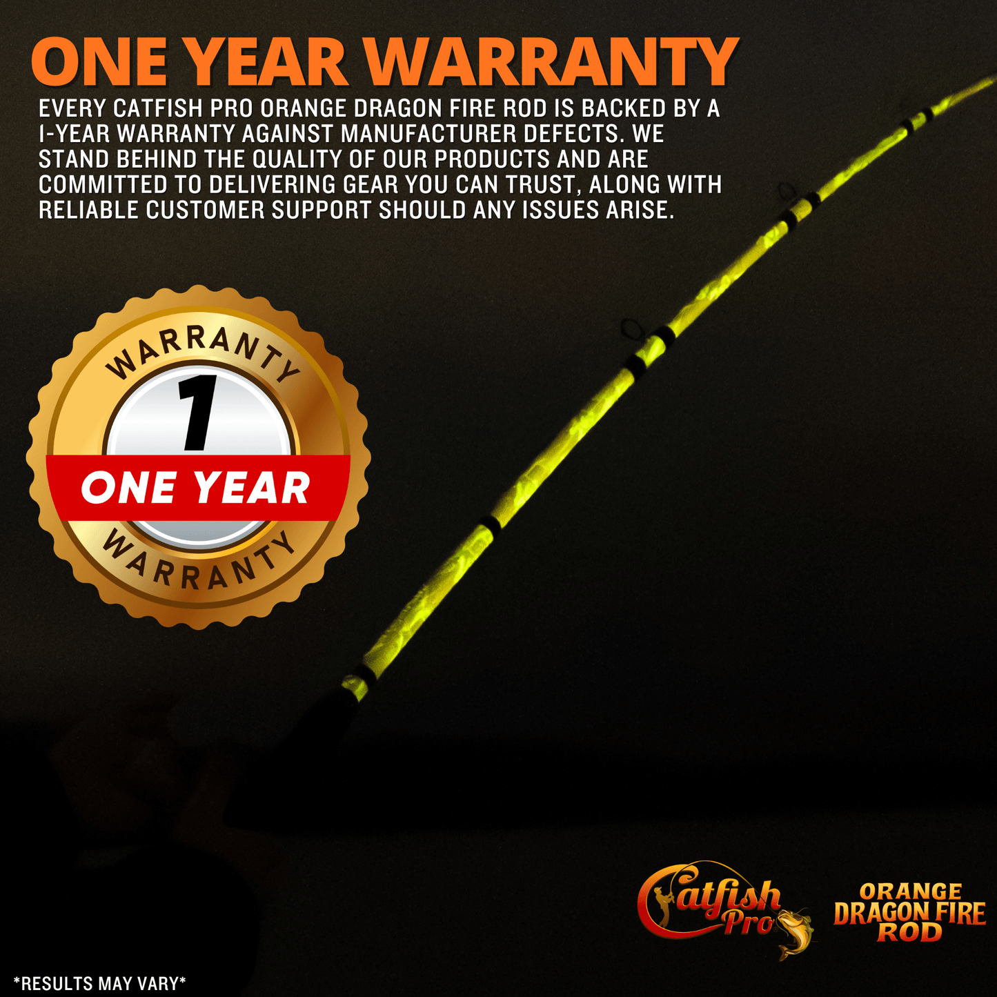 Orange Dragon Fire Casting Glow Rod