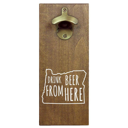 Oregon Drink Beer From Here Cap Catching Magnetic Bottle Opener