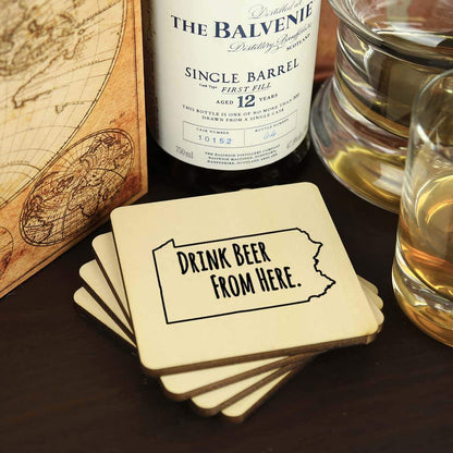Pennsylvania Drink Beer From Here Coasters