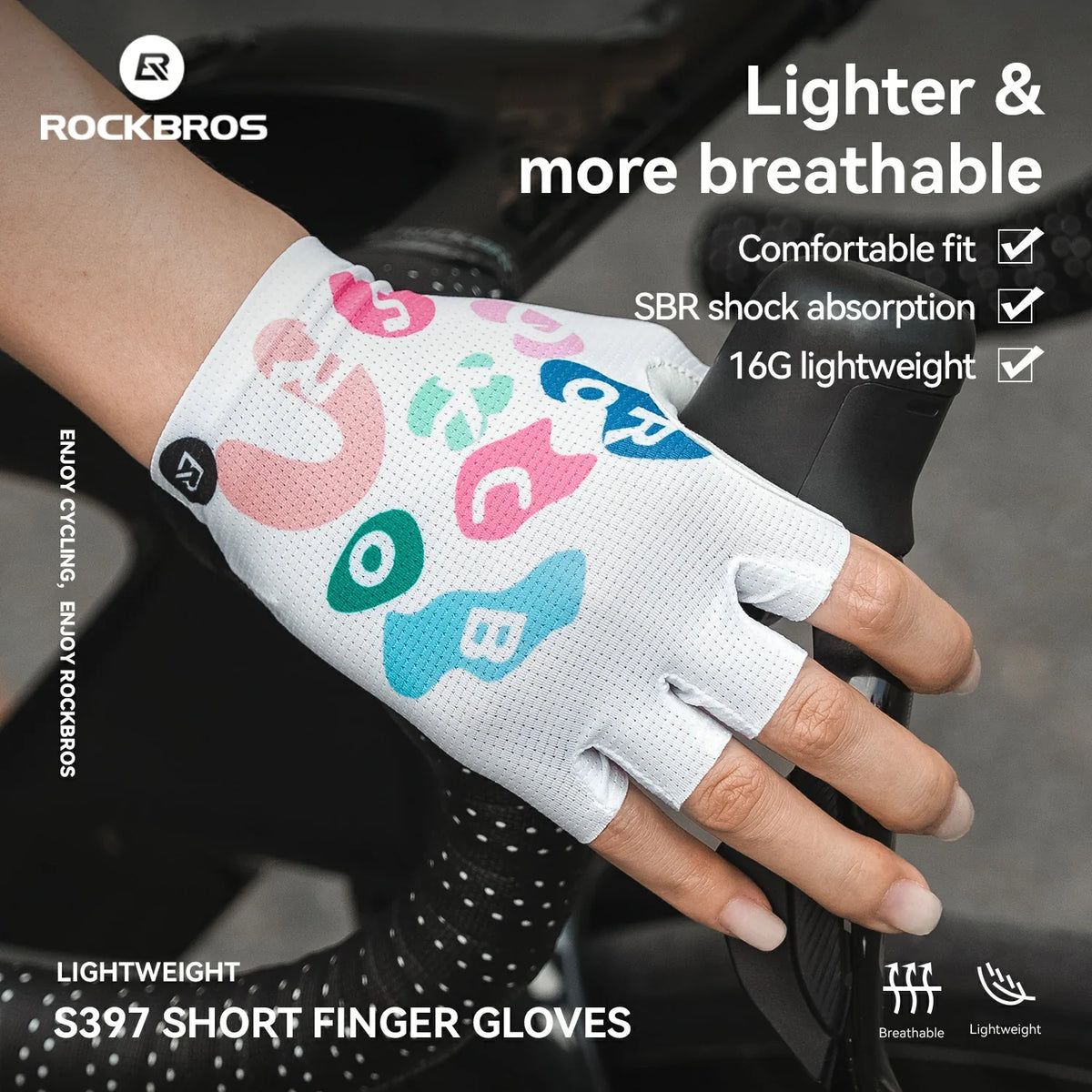 Petal pattern Women Half Finger Cycling Gloves