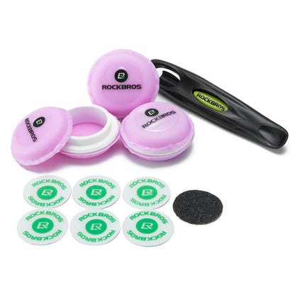 18-Pcs Bike Tire Patch Kit, Glueless Tube Repair with Tyre Levers 6-Pack