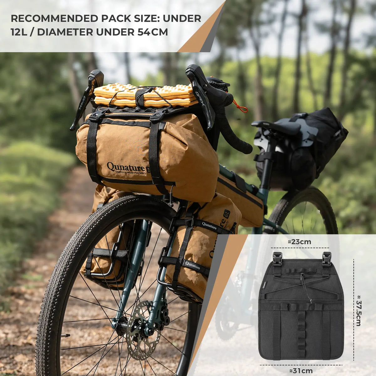 Bikepacking Front Handlebar Rack + Waterproof Compression Pack Set