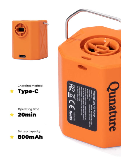 Qunature 4.2kPa Mini Air Pump with 800mAh LED