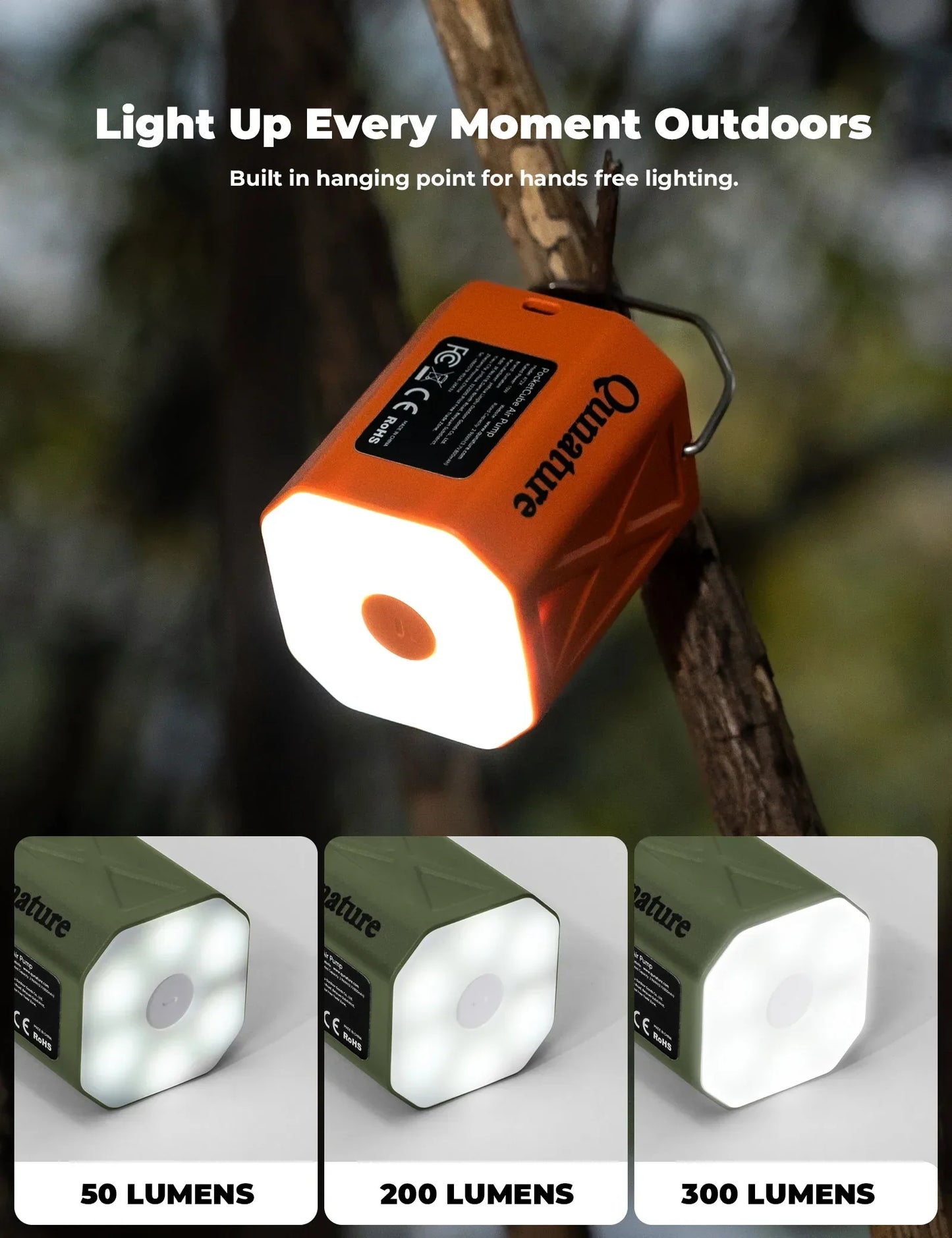 Qunature 4.2kPa Mini Air Pump with 800mAh LED