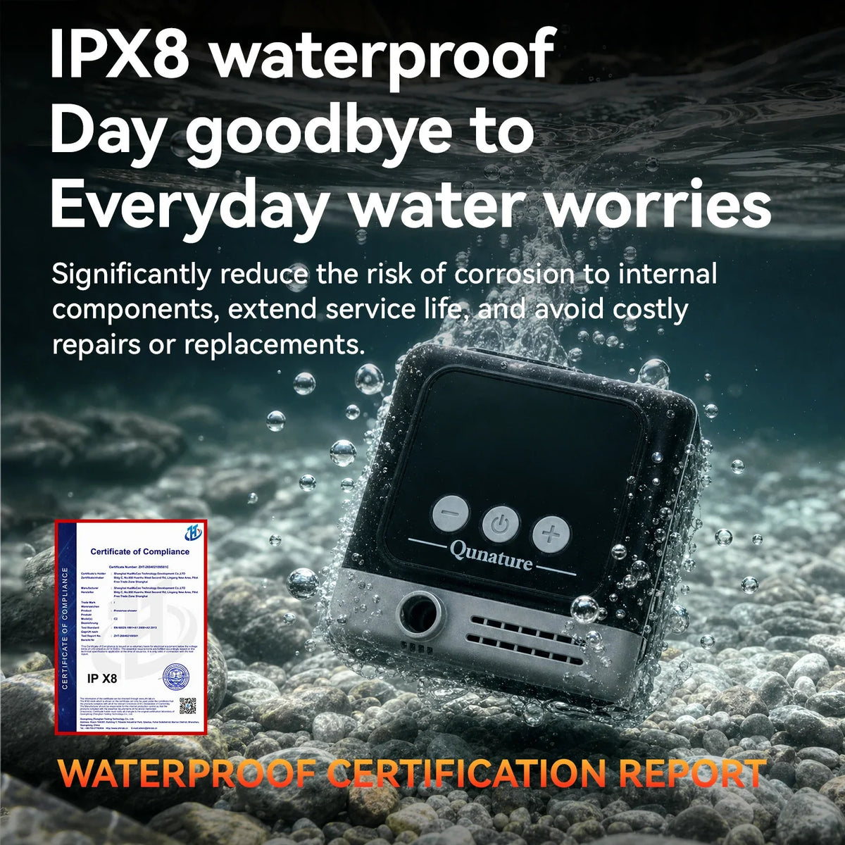 IPX8 Waterproof Rechargeable Outdoor Shower Pump