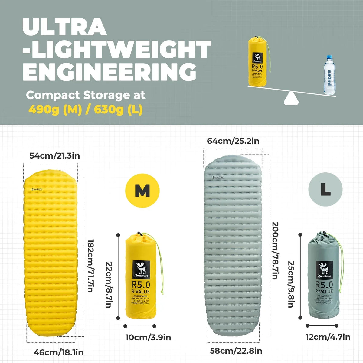 Qunature Air Cloud-Ultralight Sleeping Pad