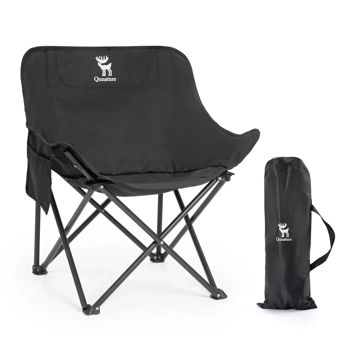Qunature Folding Carbon Steel Camping Chair - Adult & Kids Sizes