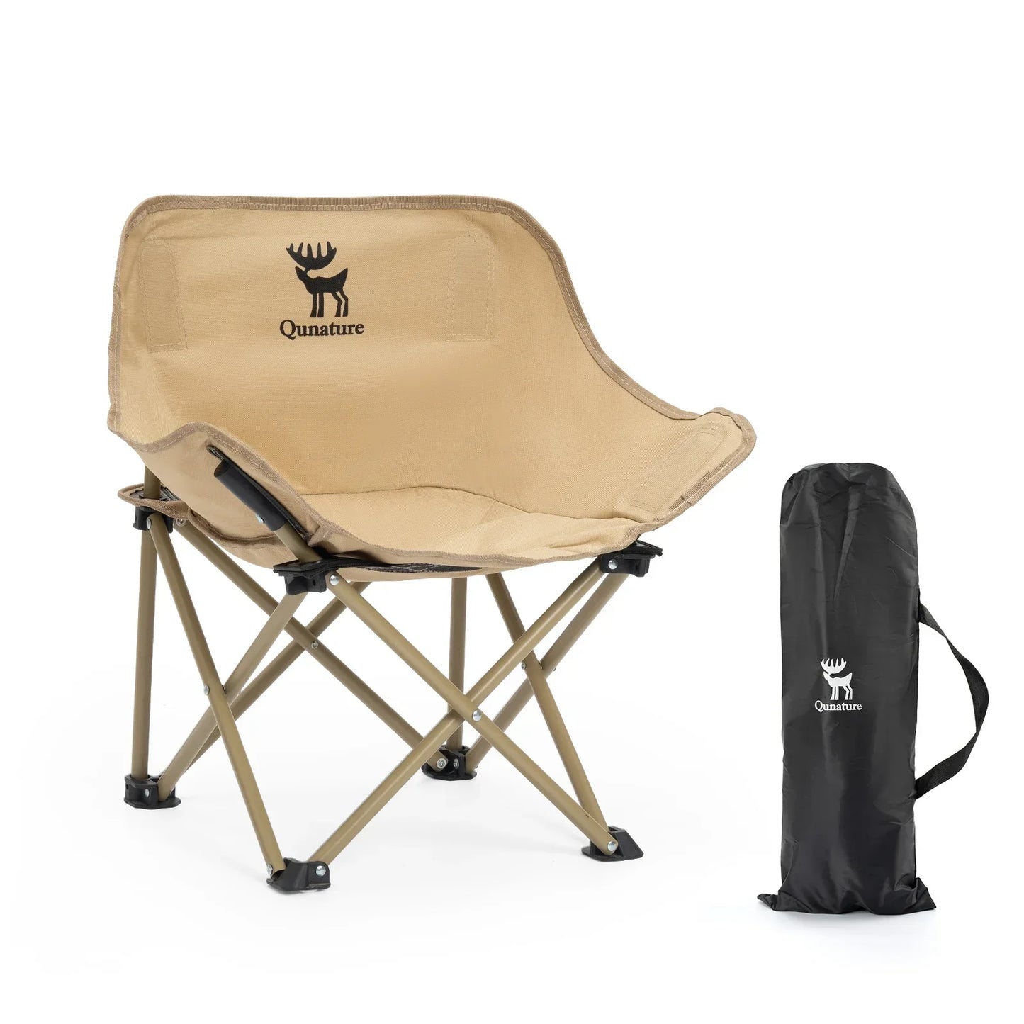 Qunature Folding Carbon Steel Camping Chair - Adult & Kids Sizes